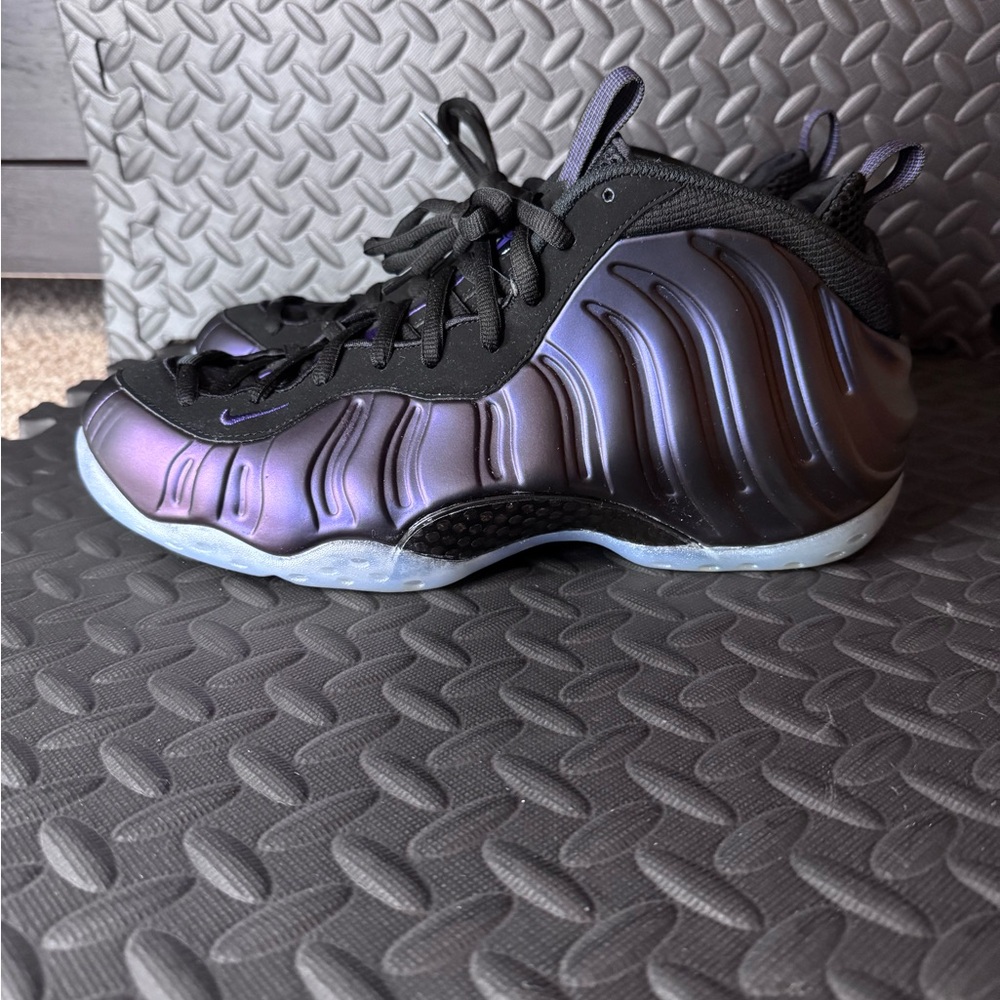 Nike Foamposite Pro Black and Purple Sneakers